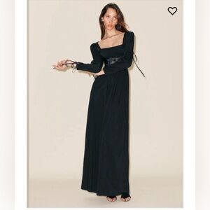 RHEA Elegant Black Maxi Dress